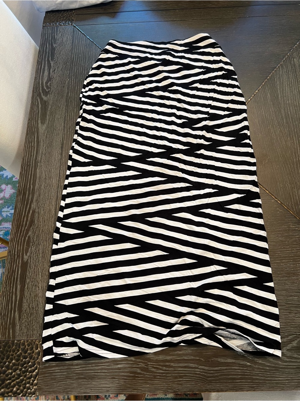 Anthropologie Black & White Striped Pencil Skirt - Women's